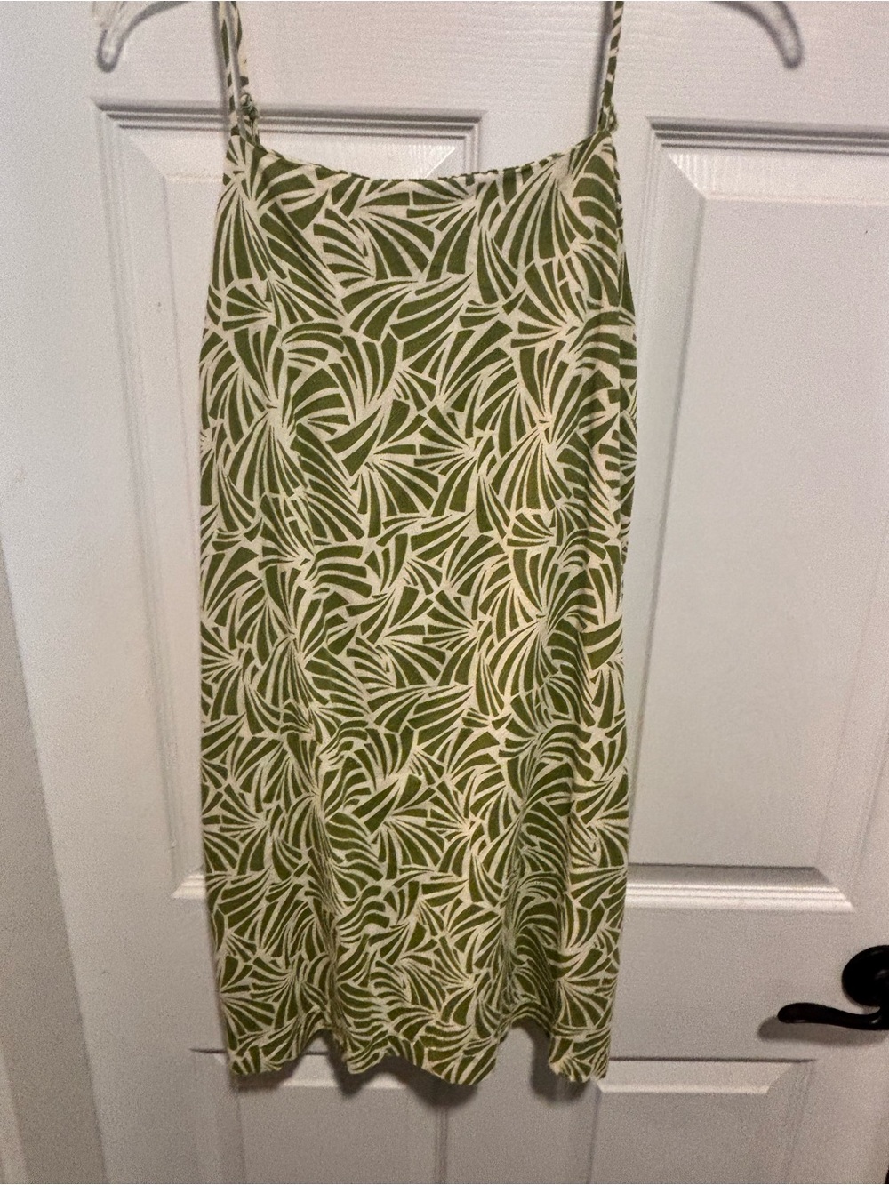 Monteau Los Angeles Green Leaf-Print Slip Skirt - Unbranded